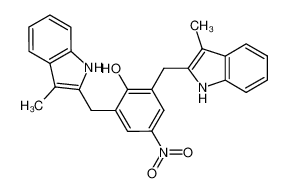 2,6-bis-(3-methyl-indol-2-ylmethyl)-4-nitro-phenol_19727-82-3