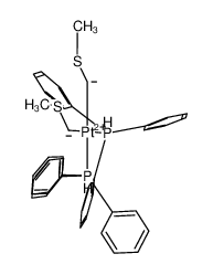 bis((methylthio)methaneidyl)bis(triphenyl-l5-phosphaneyl)platinum(VI)_197293-57-5