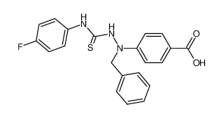 4-(1-benzyl-2-((4-fluorophenyl)carbamothioyl)hydrazineyl)benzoic acid_19730-61-1