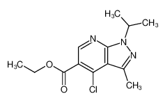 4-chloro-1-isopropyl-3-methyl-1H-pyrazolo[3,4-b]pyridine-5-carboxylic acid ethyl ester_19735-96-7