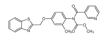 methyl (4-(benzo[d]thiazol-2-ylmethoxy)-2-methylphenyl)(nicotinoyl)carbamate_197362-46-2