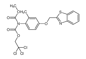Imidodicarbonic acid, [4-(2-benzothiazolylmethoxy)-2-methylphenyl]-,methyl 2,2,2-trichloroethyl ester_197363-31-8