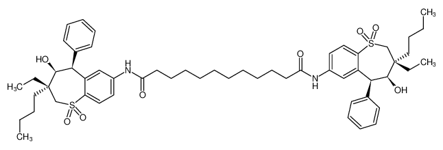 Dodecanediamide,N,N'-bis[(3R,4S,5S)-3-butyl-3-ethyl-2,3,4,5-tetrahydro-4-hydroxy-1,1-dioxido-5-phenyl-1-benzothiepin-7-yl]-, rel-_197373-29-8