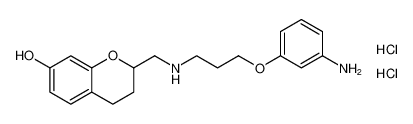 2-(((3-(3-aminophenoxy)propyl)amino)methyl)chroman-7-ol dihydrochloride_197387-82-9