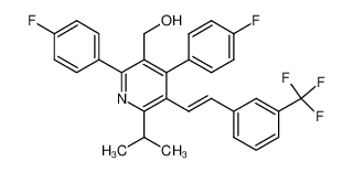 2,4-di-(4-Fluorophenyl)-6-isopropyl-5-[2-(3-trifluoromethylphenyl)vinyl]-3-hydroxymethyl-pyridine_197435-34-0