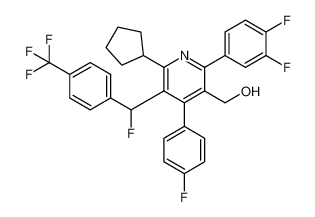 (6-cyclopentyl-2-(3,4-difluorophenyl)-5-(fluoro(4-(trifluoromethyl)phenyl)methyl)-4-(4-fluorophenyl)pyridin-3-yl)methanol_197435-65-7