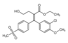 ethyl (Z)-2-((3-chloro-4-methoxyphenyl)(4-(methylsulfonyl)phenyl)methylene)-4-hydroxybutanoate_197439-59-1
