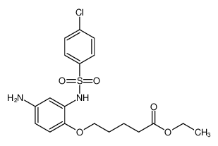 ethyl 5-(4-amino-2-((4-chlorophenyl)sulfonamido)phenoxy)pentanoate_197442-86-7