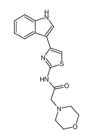 N-(4-indol-3-yl-thiazol-2-yl)-2-morpholin-4-yl-acetamide_19750-35-7