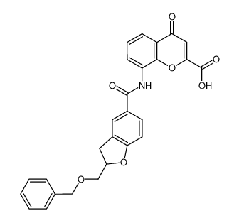 8-(2-benzyloxymethyl-2,3-dihydrobenzofuran-5-carboxamido)-4-oxo-4H-1-benzopyran-2-carboxylic acid_197505-87-6