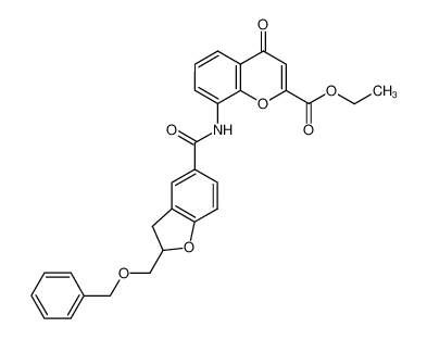 ethyl 8-(2-benzyloxymethyl-2,3-dihydrobenzofuran-5-carboxamido)-4-oxo-4H-1-benzopyran-2-carboxylate_197506-25-5