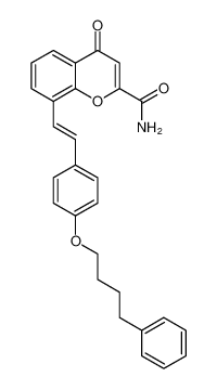 (E)-4-oxo-8-(4-(4-phenylbutoxy)styryl)-4H-chromene-2-carboxamide_197507-06-5