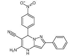 5-amino-7-(4-nitrophenyl)-2-phenyl-4,7-dihydropyrazolo[1,5-a]pyrimidine-6-carbonitrile_197510-66-0
