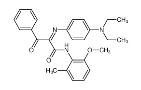 2-Benzoyl-2-(p-(diethylamino)-phenyl-imino)-2'-methyl-6'-methoxy-acetanilid_19755-74-9