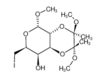 (2R,3R,4aR,5S,7S,8R,8aS)-7-Iodomethyl-2,3,5-trimethoxy-2,3-dimethyl-hexahydro-pyrano[3,4-b][1,4]dioxin-8-ol_197577-20-1