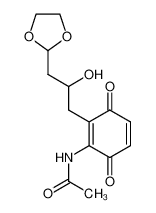 2-acetylamino-3-(2-hydroxy-4-oxobutyl)-1,4-benzoquinone ethylene acetal_197578-66-8