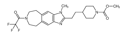 methyl 4-(2-(1-methyl-7-(2,2,2-trifluoroacetyl)-1,5,6,7,8,9-hexahydroimidazo[4',5':4,5]benzo[1,2-d]azepin-2-yl)ethyl)piperidine-1-carboxylate_197585-34-5