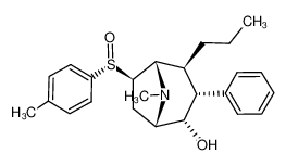 (1S,2S,3R,4S,5S,6R)-8-Methyl-3-phenyl-4-propyl-6-((R)-toluene-4-sulfinyl)-8-aza-bicyclo[3.2.1]octan-2-ol_197590-91-3