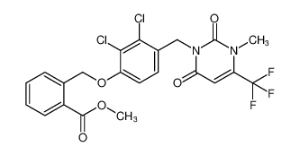 methyl 2-((2,3-dichloro-4-((3-methyl-2,6-dioxo-4-(trifluoromethyl)-3,6-dihydropyrimidin-1(2H)-yl)methyl)phenoxy)methyl)benzoate_197634-06-3