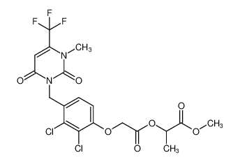 Propanoic acid,2-[[[2,3-dichloro-4-[[3,6-dihydro-3-methyl-2,6-dioxo-4-(trifluoromethyl)-1(2H)-pyrimidinyl]methyl]phenoxy]acetyl]oxy]-, methyl ester_197634-12-1