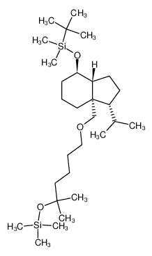 (1R,3aR,4R,7aS)-4-(tert-Butyl-dimethyl-silanyloxy)-1-isopropyl-7a-(5-methyl-5-trimethylsilanyloxy-hexyloxymethyl)-octahydro-indene_197647-27-1