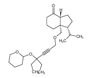(1R,3aR,7aS)-7a-[4-Ethyl-4-(tetrahydro-pyran-2-yloxy)-hex-2-ynyloxymethyl]-1-isopropyl-octahydro-inden-4-one_197647-44-2