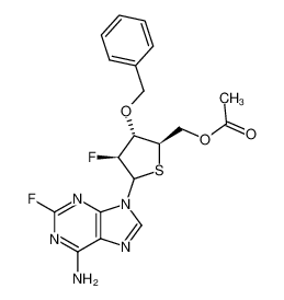 9-(5-O-acetyl-3-O-benzyl-2-deoxy-2-fluoro-4-thio-α(and β)-D-arabino-pentofuranosyl)-2-fluoroadenine_197648-61-6