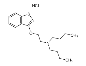 (2-benzo[d]isothiazol-3-yloxy-ethyl)-dibutyl-amine; monohydrochloride_19767-22-7