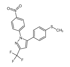 5-(4-Methylsulfanyl-phenyl)-1-(4-nitro-phenyl)-3-trifluoromethyl-1H-pyrazole_197705-95-6