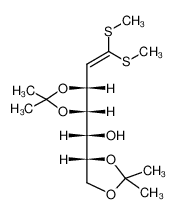 1,2-dideoxy-1,1-bis(methylsulfanyl)-3,4:6,7-di-O-isopropylidene-D-manno-hept-1-enitol_197707-31-6