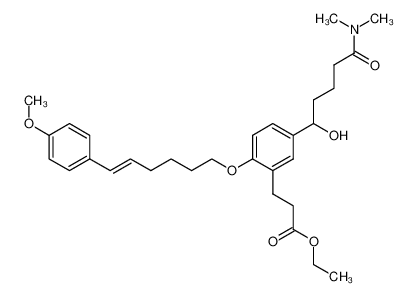 ethyl-3-{5-[4-(dimethylaminocarbonyl)-1-hydroxybutyl]-2-[6-(4-methoxyphenyl)-(5E)-hexenyloxy]phenyl}propanoate_197707-97-4
