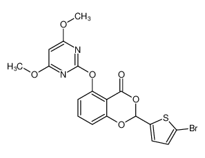 2-(5-bromothiophen-2-yl)-5-((4,6-dimethoxypyrimidin-2-yl)oxy)-4H-benzo[d][1,3]dioxin-4-one_197718-14-2