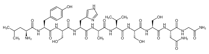 Glycinamide,L-leucyl-L-tyrosyl-L-seryl-L-histidyl-L-alanyl-L-valyl-L-seryl-L-seryl-L-asparaginyl-_197777-05-2