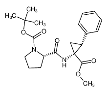 (S)-2-((1R,2R)-1-Methoxycarbonyl-2-phenyl-cyclopropylcarbamoyl)-pyrrolidine-1-carboxylic acid tert-butyl ester_197778-16-8