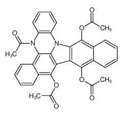 10,11,16-triacetoxy-5-acetyl-5H-benzo[a]benzo[5,6]indolo[3,2,1-de]phenazine_19778-38-2