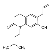 6-Allyl-3,4-dihydro-7-hydroxy-1-prenyl-2(1H)-quinolinone_197785-56-1