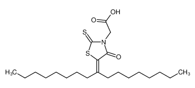 2-(5-(heptadecan-9-ylidene)-4-oxo-2-thioxothiazolidin-3-yl)acetic acid_197786-51-9