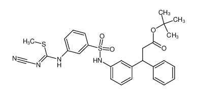 1,1-dimethylethyl 3-[[[3-[[(cyanoimino)(methylthio)methyl]amino]phenyl]sulfonyl]amino]-β-phenylbenzenepropanoate_197790-34-4