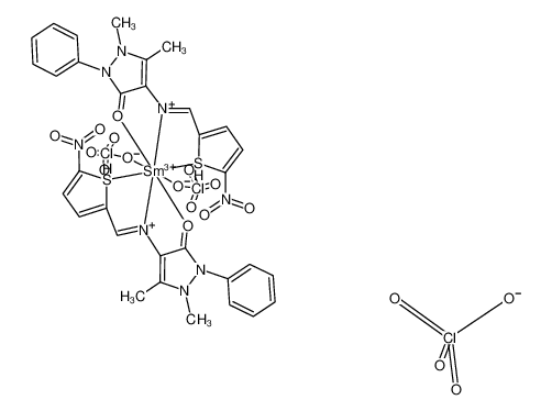 [Sm(4-N-(5'-2'-thienylidene)aminoantipyrine)2(ClO4)2] perchlorate_197798-29-1