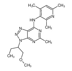 (+-)-3-[1-(1-methoxymethyl) propyl]-5-methyl-N-[(2,4,6-trimethyl)-3-pyridyl-]-3H-1,2,3-triazolo [4, 5-d]pyrimidin-7-amine_197798-96-2