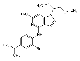 N-(2-bromo-4-isopropylphenyl)-1-(1-methoxybutan-2-yl)-6-methyl-1H-[1,2,3]triazolo[4,5-c]pyridin-4-amine_197799-34-1