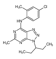 N-(4-chloro-2-methylphenyl)-5-methyl-3-(pentan-3-yl)-3H-[1,2,3]triazolo[4,5-d]pyrimidin-7-amine_197799-56-7
