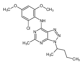 N-(2-chloro-4,6-dimethoxyphenyl)-5-methyl-3-(pentan-2-yl)-3H-[1,2,3]triazolo[4,5-d]pyrimidin-7-amine_197799-76-1