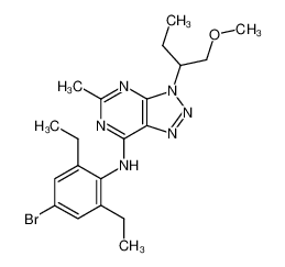 N-(4-bromo-2,6-diethylphenyl)-3-(1-methoxybutan-2-yl)-5-methyl-3H-[1,2,3]triazolo[4,5-d]pyrimidin-7-amine_197800-62-7