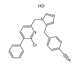 1-(3-Phenyl-2-chloropyrid-6-ylmethyl)-5-(4-cyanobenzyl)imidazole hydrochloride salt_197847-83-9