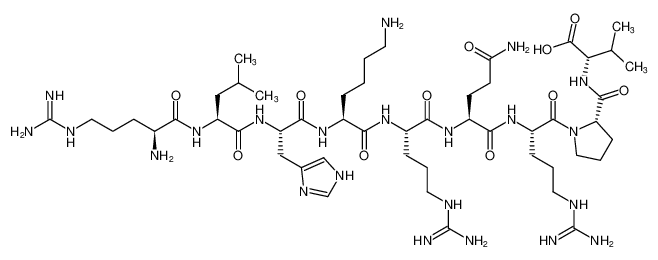 L-arginyl-L-leucyl-L-histidyl-L-lysyl-L-arginyl-L-glutaminyl-L-arginyl-L-prolyl-L-valine_197887-85-7