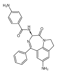 (R)-4-amino-N-(9-amino-4-oxo-1-phenyl-3,4,6,7-tetrahydro-[1,4]diazepino[6,7,1-hi]indol-3-yl)benzamide_197894-76-1
