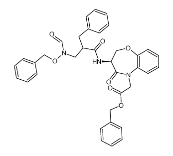 ((S)-7-{2-[(Benzyloxy-formyl-amino)-methyl]-3-phenyl-propionylamino}-8-oxo-7,8-dihydro-6H-5-oxa-9-aza-benzocyclohepten-9-yl)-acetic acid benzyl ester_197902-87-7