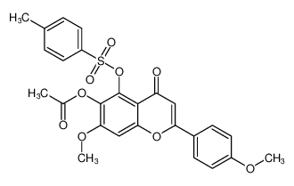 7-methoxy-2-(4-methoxyphenyl)-4-oxo-5-(tosyloxy)-4H-chromen-6-yl acetate_197908-22-8