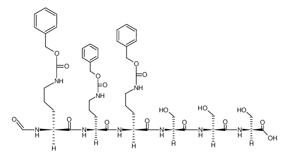 ((S)-5-(((benzyloxy)carbonyl)amino)-2-((S)-5-(((benzyloxy)carbonyl)amino)-2-((S)-5-(((benzyloxy)carbonyl)amino)-2-formamidopentanamido)pentanamido)pentanoyl)-L-seryl-L-seryl-L-serine_19791-85-6